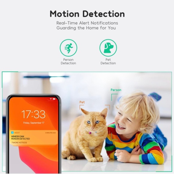 Indoor Security Camera, Baby Monitor Wi-Fi Smart Home IP Camera w/ Motion Detect - Picture 4 of 8